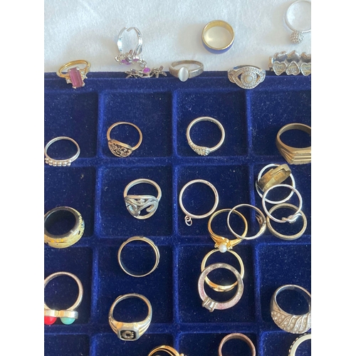 392 - Large selection of DRESS RINGS to include jewelled, enamelled, etc. (67 Rings).