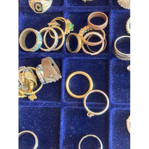 392 - Large selection of DRESS RINGS to include jewelled, enamelled, etc. (67 Rings).