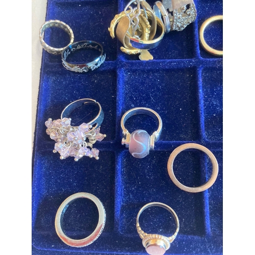 392 - Large selection of DRESS RINGS to include jewelled, enamelled, etc. (67 Rings).