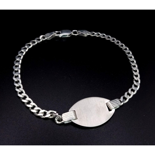 767 - STERLING SILVER MEDICAL ID BRACELET 6.4G