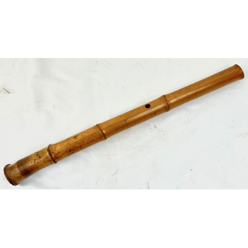 248 - ANTIQUE JAPANESE SHAKUHACHI BAMBOO FLUTE CIRCA 1680,  SUSTAKI OILED SMOKED HIGHEST QUALITY BAMBOO WI... 