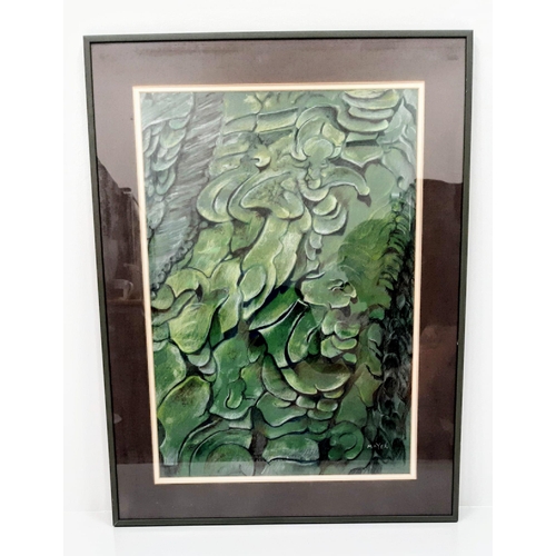 1530 - An Original Sheila Mayer Pastel Painting - Chestnut Bark. In frame - 61 x 47cm