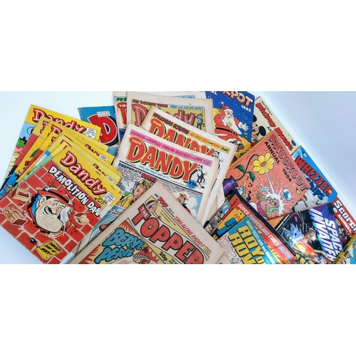 1126 - A box of old comics and annuals from the 70's & 80's including The Beano and Dandy.