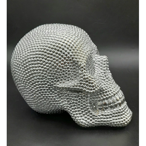 790 - A DECORATIVE SKULL  20 X 26cms