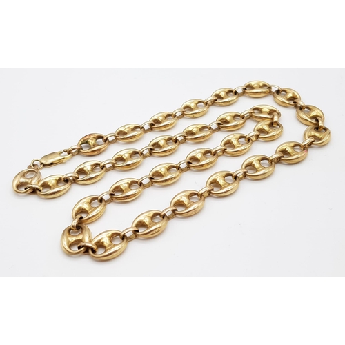 139 - A 9K Yellow Gold Oval Link Chain. 48cm. 26.4g. Ref: 6-2568