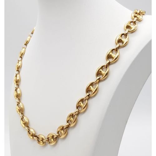 139 - A 9K Yellow Gold Oval Link Chain. 48cm. 26.4g. Ref: 6-2568