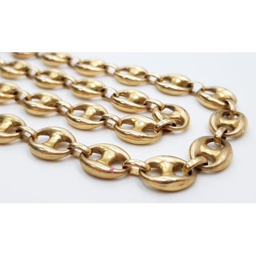 139 - A 9K Yellow Gold Oval Link Chain. 48cm. 26.4g. Ref: 6-2568