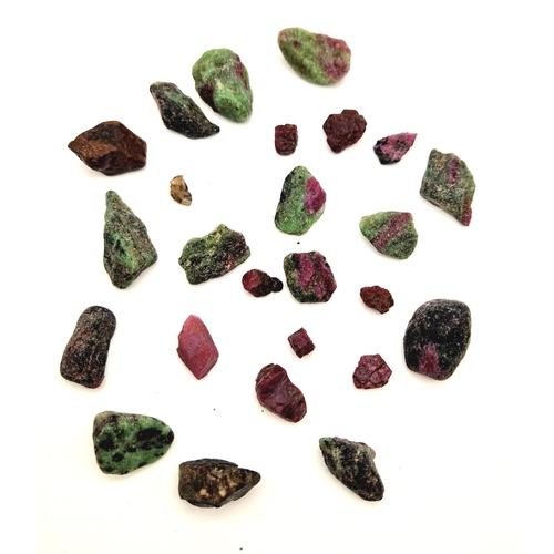 854 - A lot of Rough Ruby Zoisite Gemstones. 308.85 Ct in total.