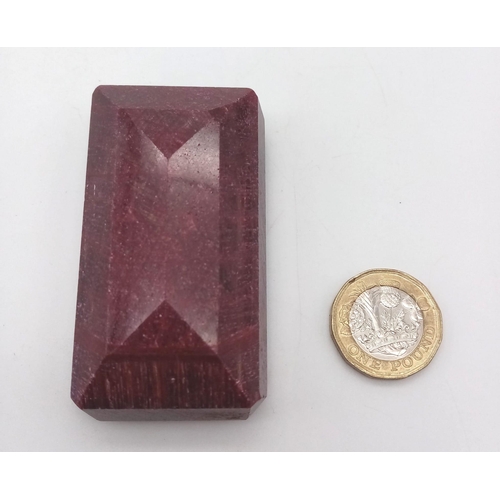 861 - Massive Size 883ct African Ruby Gemstone Rectangular Step Cut with IGLI Certification.