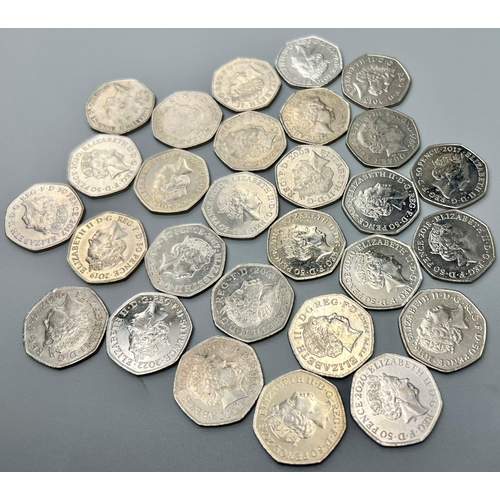 28 very rare 50p coins