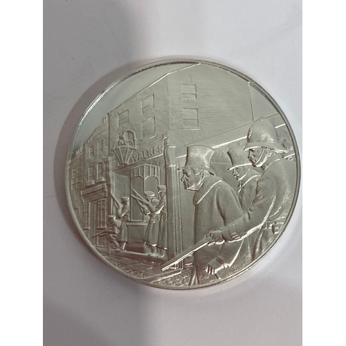 532 - SILVER COIN/MEDALLION minted in 1974 to celebrate the centenary of the birth of Winston Churchill an... 