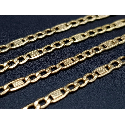 657 - A 14K Yellow Gold Chain and Bracelet. A/F. 4.9g total weight. Ref: 6-1899