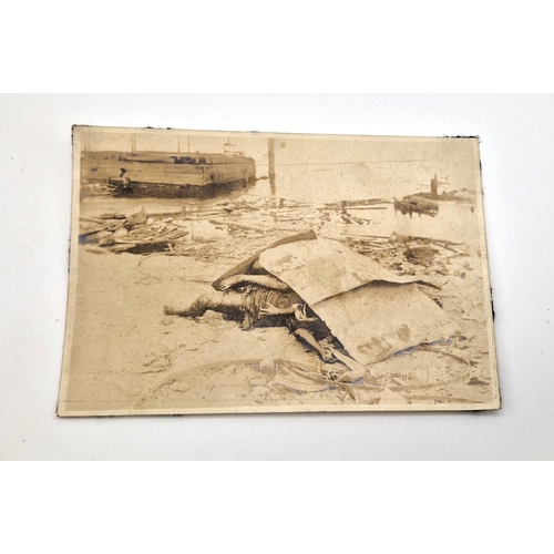 545 - 4 ORIGINAL PHOTOGRAPHS OF HIROSHIMA AFTER THE ATOMIC BOMB WAS DROPPED.   13 X 9cms