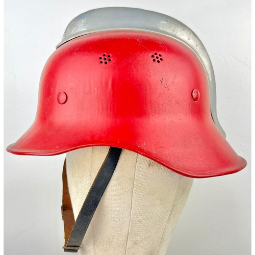 724 - WW2 German Volkswagen Factory Fire Helmet.