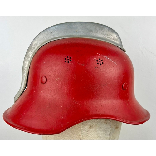 724 - WW2 German Volkswagen Factory Fire Helmet.