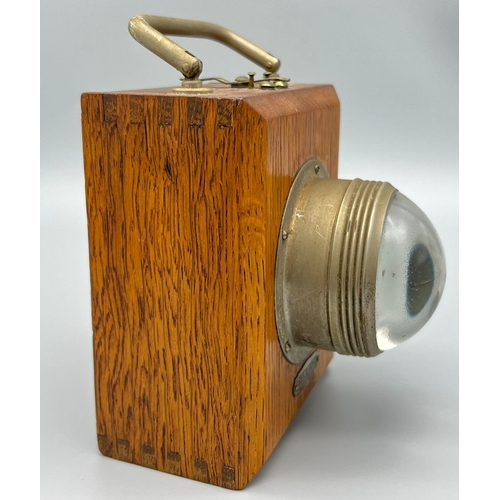 479 - Vintage Wooden-Cased Ever Ready Torch. Made in England example. Similar models of this torch were fe... 