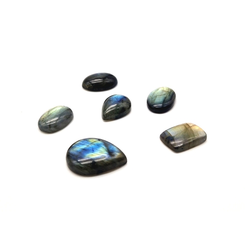 721 - A  Set of Labradorite Gemstones. 109.50cts in total.