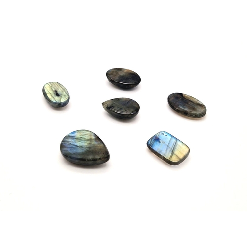 721 - A  Set of Labradorite Gemstones. 109.50cts in total.