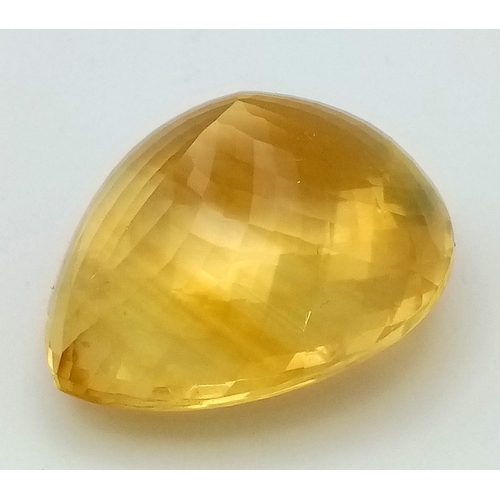 789 - A 120.55ct Large Citrine Gemstone -  AAA Grade. Pear-shaped. Comes with ITLGR certification.