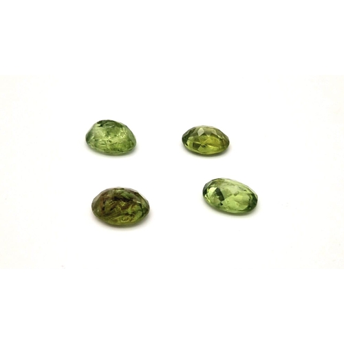 1008 - A lot of 4 Natural Peridot Gemstones. 13.10cts in total.