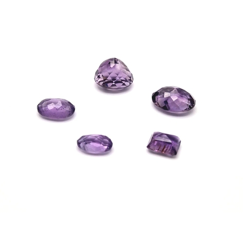 1095 - A Set of Five Bolivian Amethyst Gemstones. 47.15ct in total.