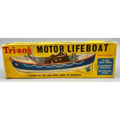 940 - Vintage Tri-ang Clockwork Motor Lifeboat Complete with Original Box.