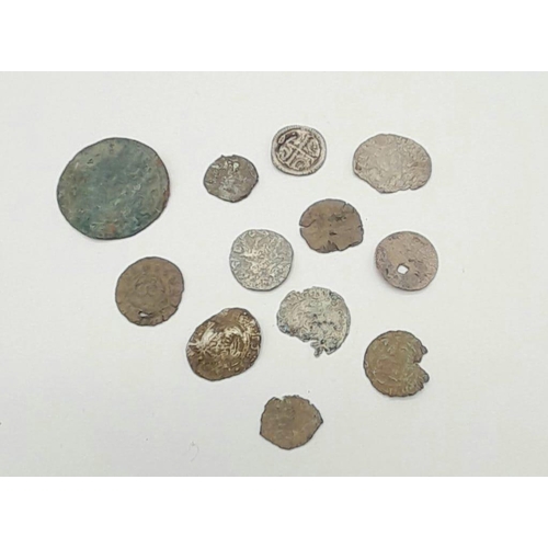 1193 - Group of Crusader Medieval Coins from Slovenia, Austria, Czech , Nordic etc. Unidentified AD 1200-16... 