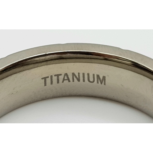 1431 - Titanium Band Ring. 4.9grams. Size U.