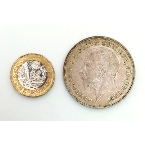 1408 - A George V 1935 Silver Rocking Horse Crown Coin.