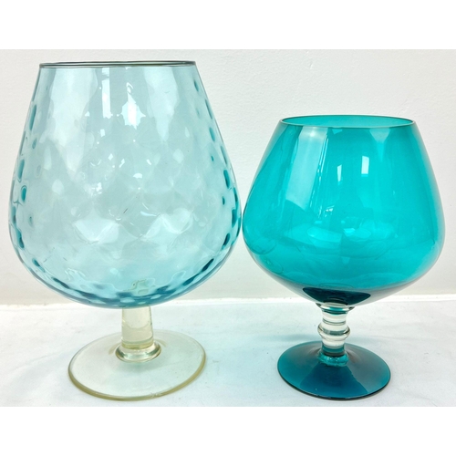 1211 - 2x Over Sized Balloon Glasses. 28cm and 22cm in height respectively.