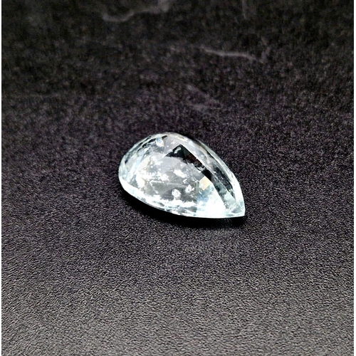 796 - A 16.48ct Natural Aquamarine Gemstone. Faceted pear-shape. ITLGR Certified