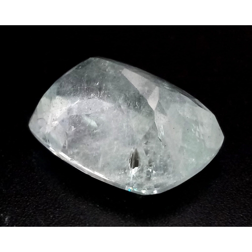 845 - A 19.76ct Natural Aquamarine- Cushion Faceted. ITLGR Certified