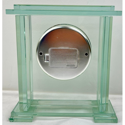 1215 - A Churchill Quartz Mantle Clock, 25cm x 24cm.