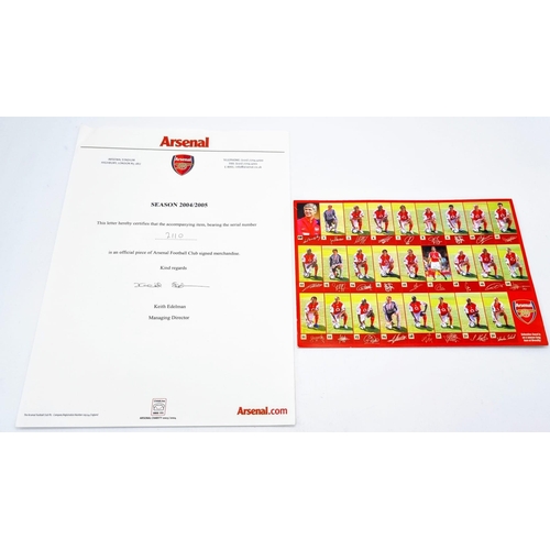 1100 - An Official Arsenal FC Signed 2004/5 Football. Signatures include: Henry, Viera, Pires, Ljungberg an... 