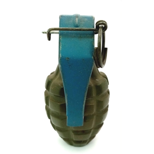 1228 - Inert US “Pineapple” M73 Practice Fragmentation Grenade. Top of grenade lever/spoon marked ‘GR F PRA... 