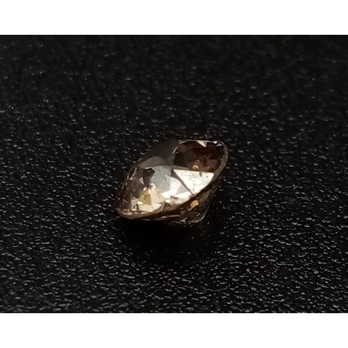 580 - A very desirable, 0.33 carat, cognac coloured, brilliant cut diamond.