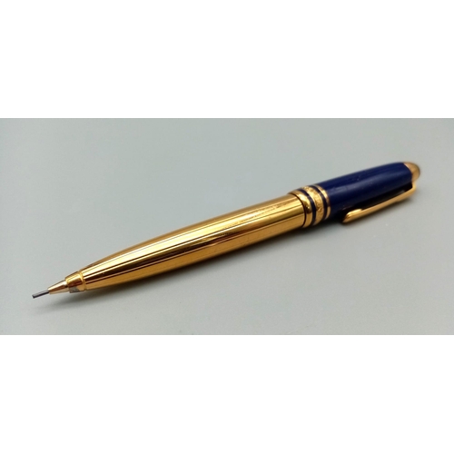 1283 - 925 Silver Gilded Mont Blanc Meisterstuck Pencil.