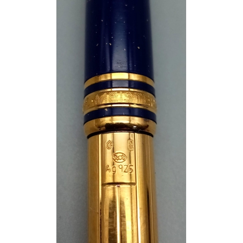 1283 - 925 Silver Gilded Mont Blanc Meisterstuck Pencil.