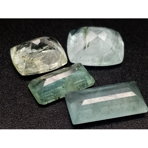 859 - A mixed lot of 30.20cts Natural Aquamarine- AAA Grade.