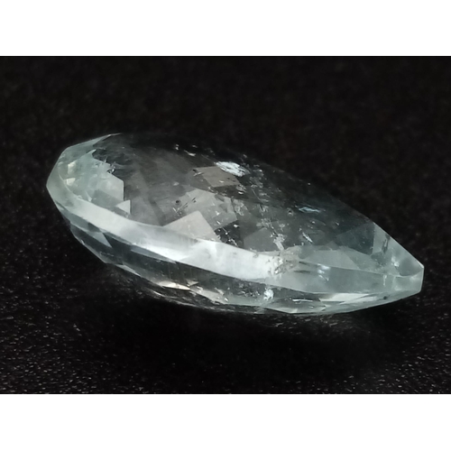 987 - 6.52ct Natural Aquamarine Gemstone Pear Faceted ITLGR Certified