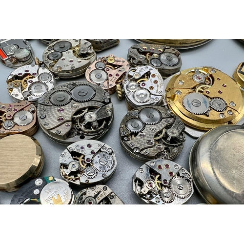 494 - A Selection of Vintage and Antique Watch Movements. Over thirty movements - some rare. A/F