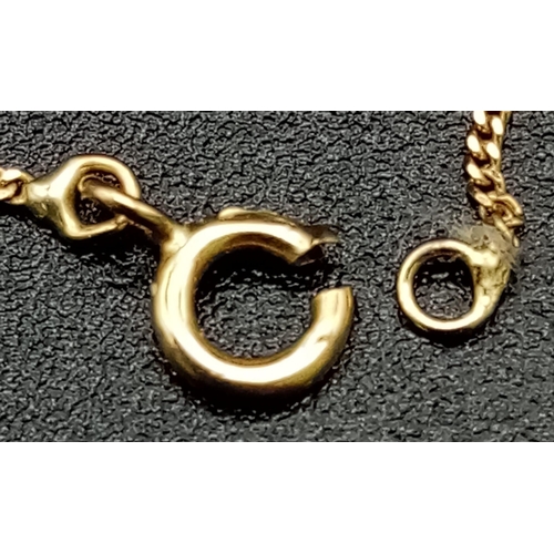 888 - Two 9K Yellow Gold Disappearing Necklaces. 46cm and 47cm. 1.4g total weight.