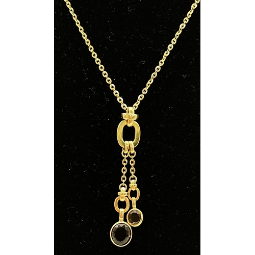 1104 - A 18k Gold Links of London necklace with Pendant. Weighs 9.04grams. Necklace is 46cm in length. Come... 