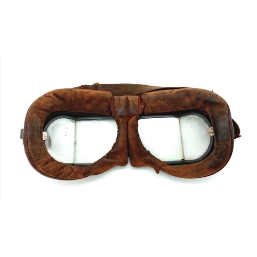 373 - A Pair of RAF WW2 Period MkVIII Flying Goggles. Fitted with clear lenses.