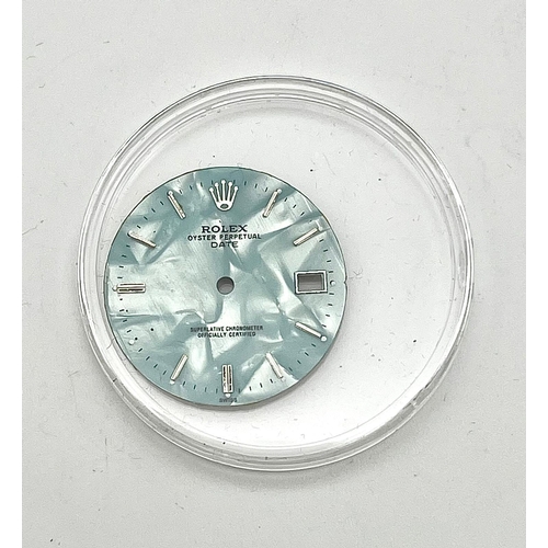 587 - 2 ROLEX PLUS 2 OMEGA WATCH DIALS.