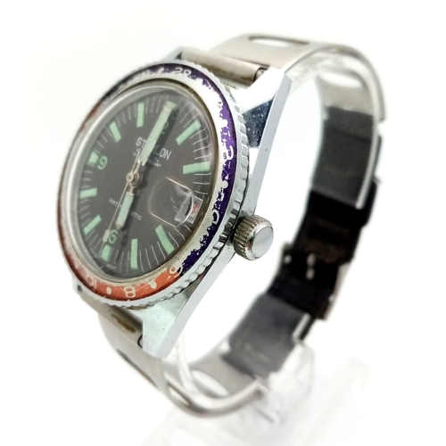 885 - A Rare Vintage Starlon Seamaster Gents watch. Stainless steel strap and case - 37mm. Works but tempe... 