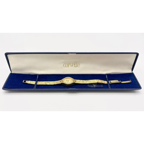 930 - 2x Ladies Watches, A Timex Swiss Quartz Gold Plated Ladies Watch in Fitted Box And a Ladies corvette... 