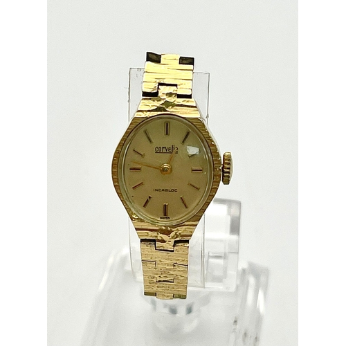 930 - 2x Ladies Watches, A Timex Swiss Quartz Gold Plated Ladies Watch in Fitted Box And a Ladies corvette... 