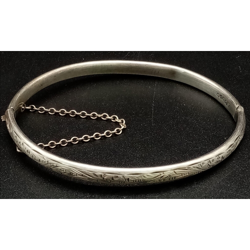 1132 - Four Different Style Vintage 925 Silver Bracelets/Bangles. 
40g total weight.