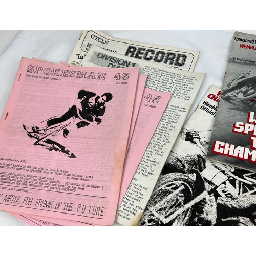 1345 - 14 Very Rare Vintage World Championship Speedway Programmes.